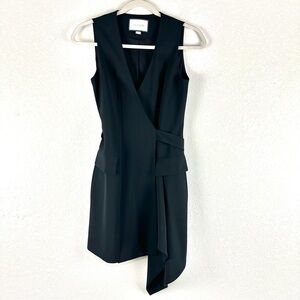 Alexis Black Wrap Tie Sleeveless Dress Size XS